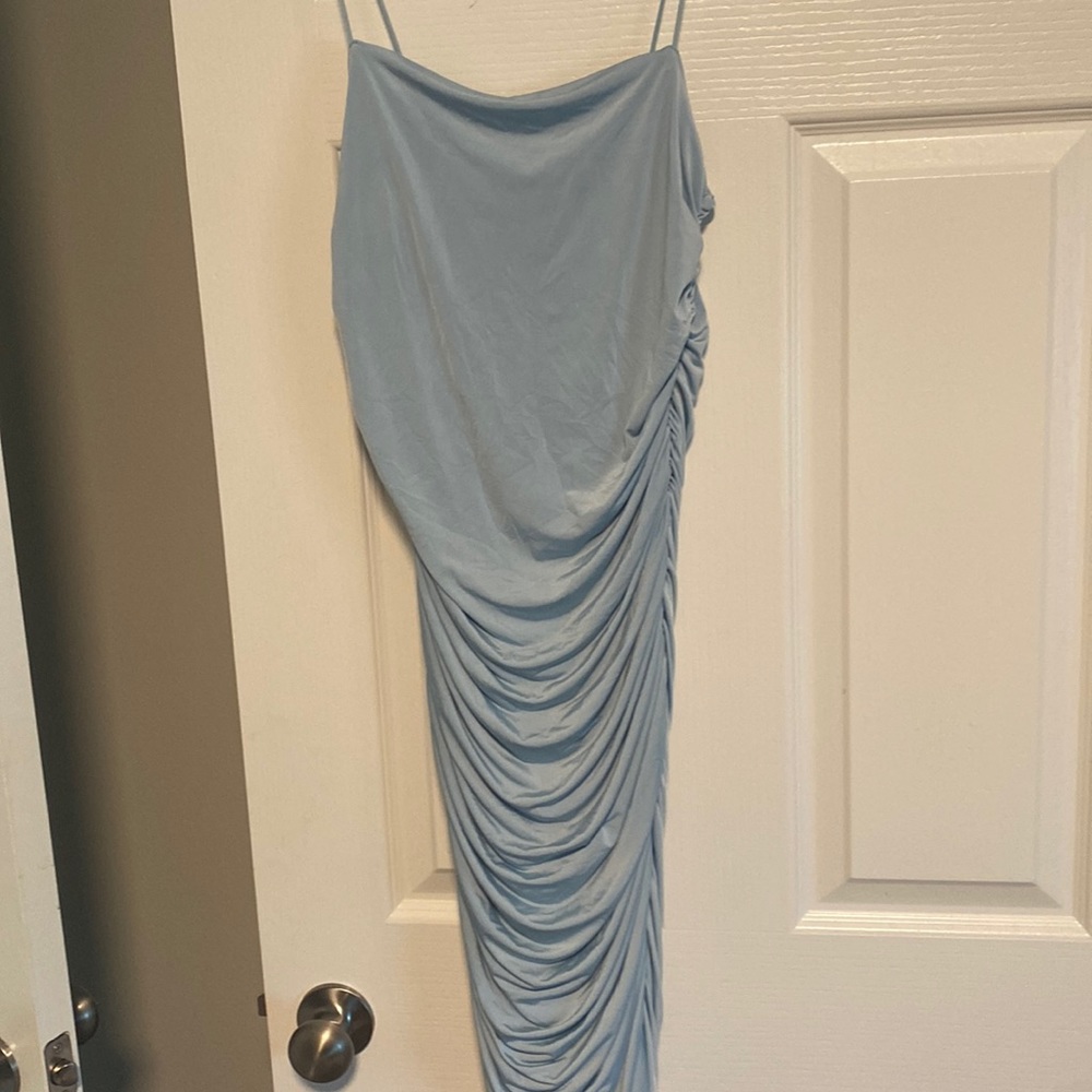 Baby blue tight dress